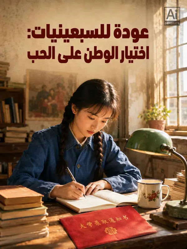 ملصق مسلسل عودة للسبعينيات: اختيار الوطن على الحب من الصين