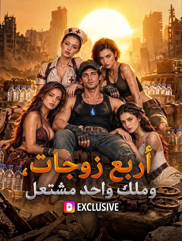 ملصق مسلسل أربع زوجات، وملك واحد مشتعل من الصين